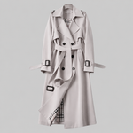 Load image into Gallery viewer, Women's Trench Coat Lapel Collar Belted Waist Double Breasted Longline Style
