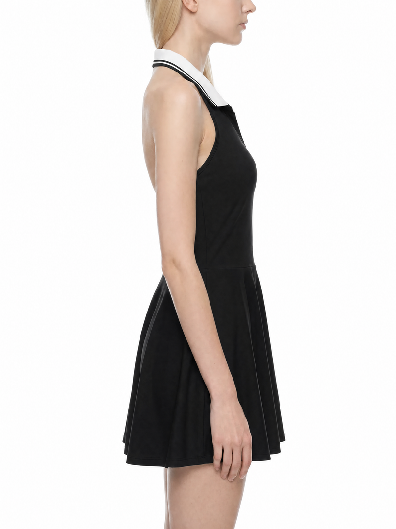 Lucia Collared Halter A-Line Tennis One Piece Dress