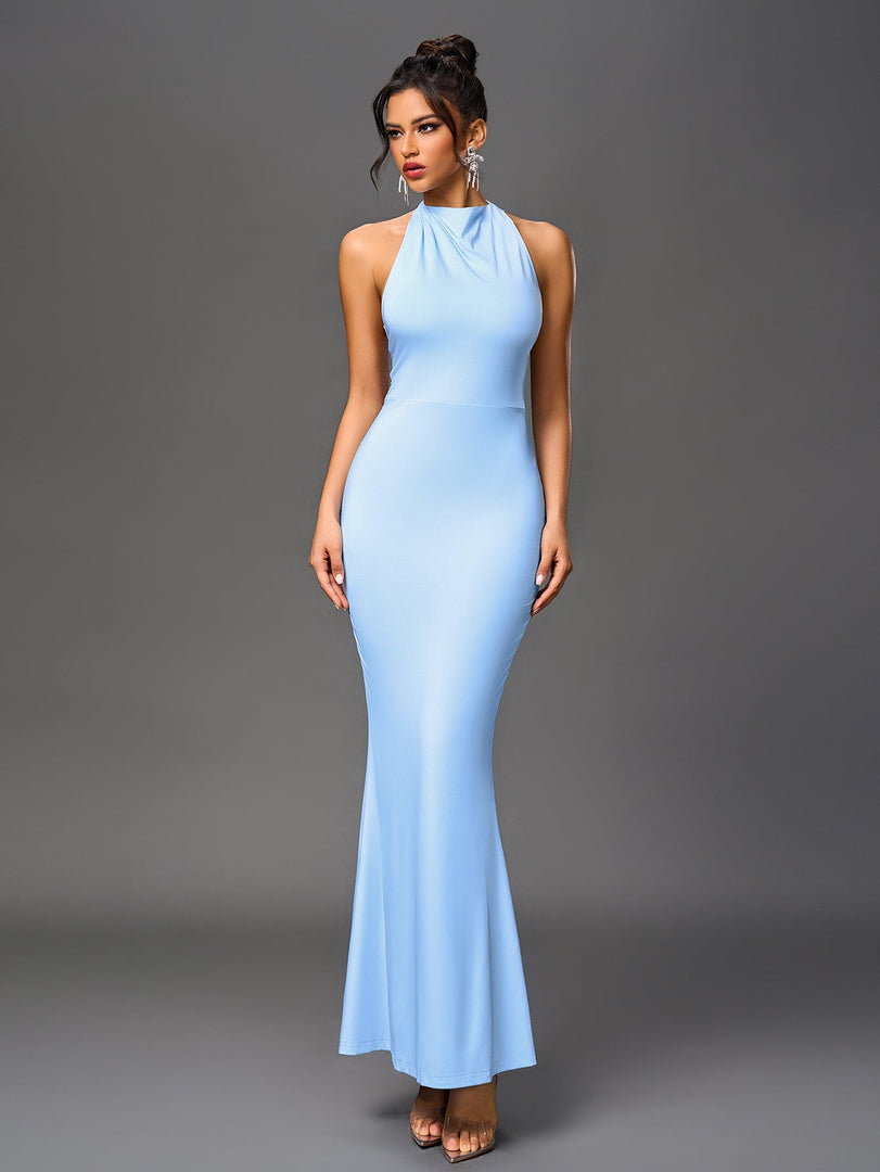 Cowl Neck Backless Mermaid Hem Bodycon Dress | Cocktail Dress