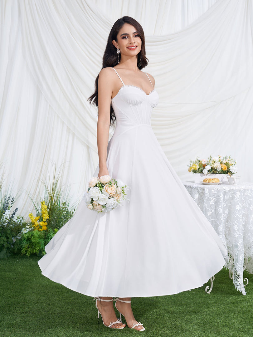 Crisscross Back Corset Lace Trim Cami Dress | Homecoming Dress
