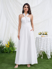 Crisscross Tie Back Pocket Maxi Dress | Prom Dress, Formal Dress