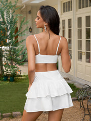 Cut Out Double Pleated Backless Cami Dress | Vacation Dress