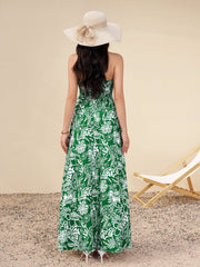 Cut Out Ruched Pocket Floral Print Maxi Dress | Wedding Guest Dress, Vacation Dress
