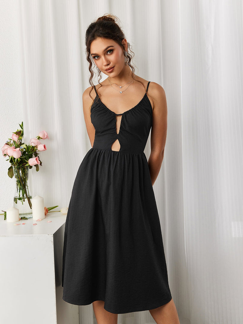 Cut Out Zipper Back Cami Dress | Vacation Dress