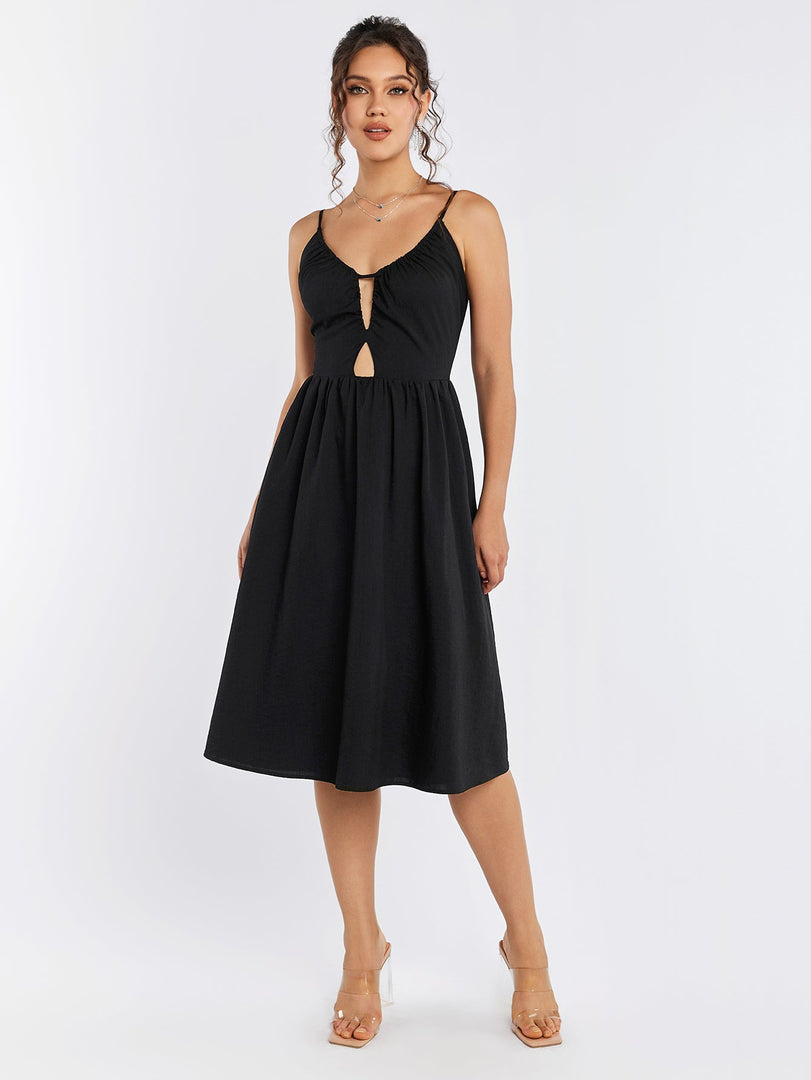 Cut Out Zipper Back Cami Dress | Vacation Dress