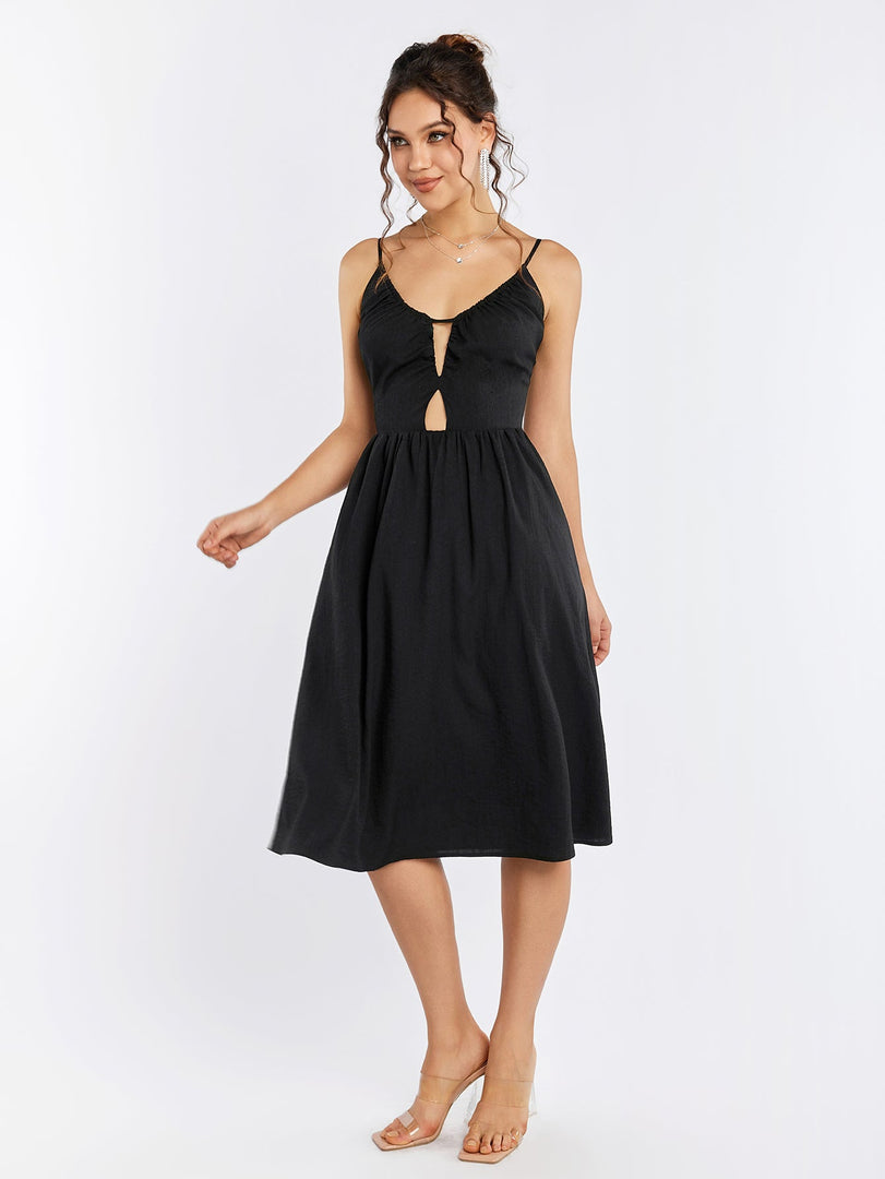 Cut Out Zipper Back Cami Dress | Vacation Dress