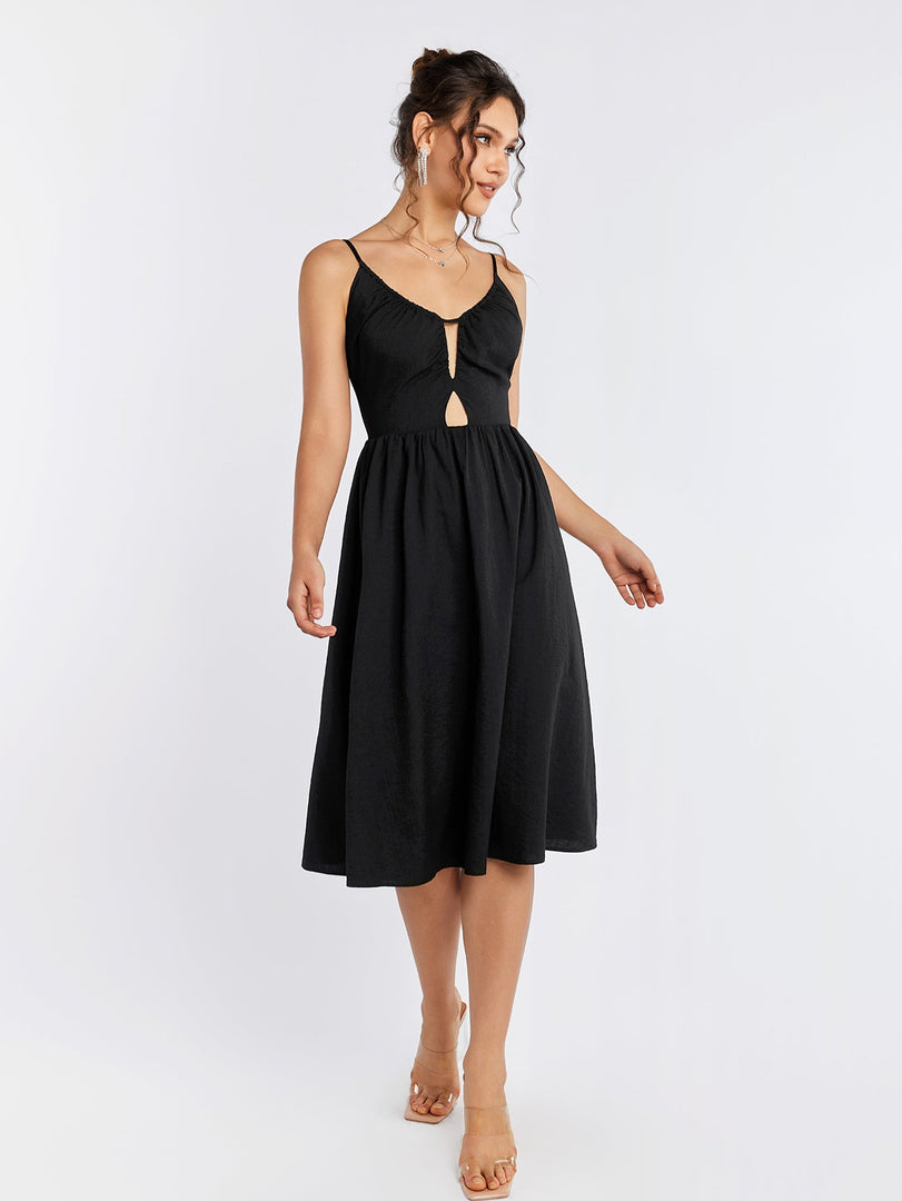 Cut Out Zipper Back Cami Dress | Vacation Dress