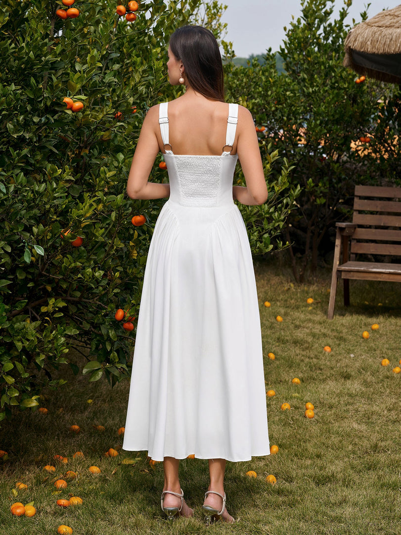 Deep V-Neck Backless Ruched Corset Dress | Prom Dress