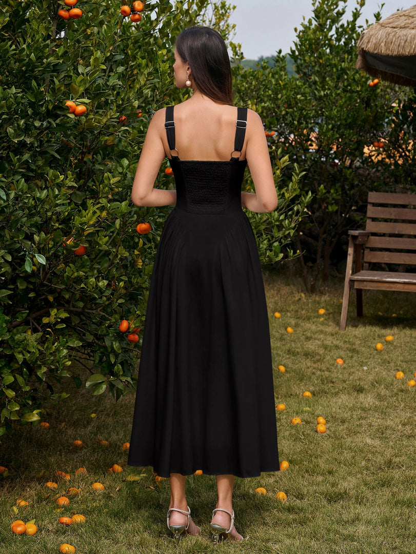 Deep V-Neck Backless Ruched Corset Dress | Prom Dress