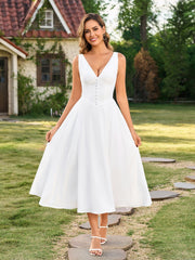 Deep V-Neck Ruched Embellished Button Maxi Dress | Prom Dress, Formal Dress