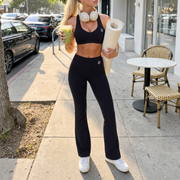 Flora Halter & Flared Yoga Sports Matching Set
