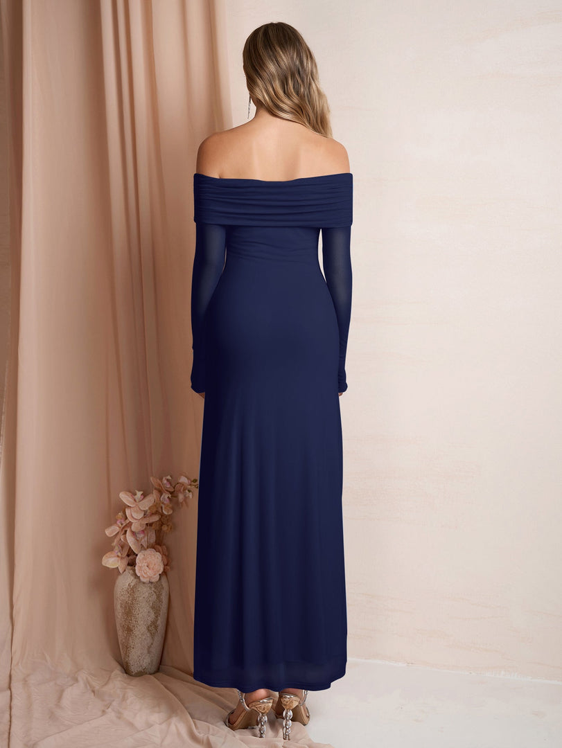 Flounce Sleeve Off Shoulder Mesh Bodycon Dress | Vacation Dress