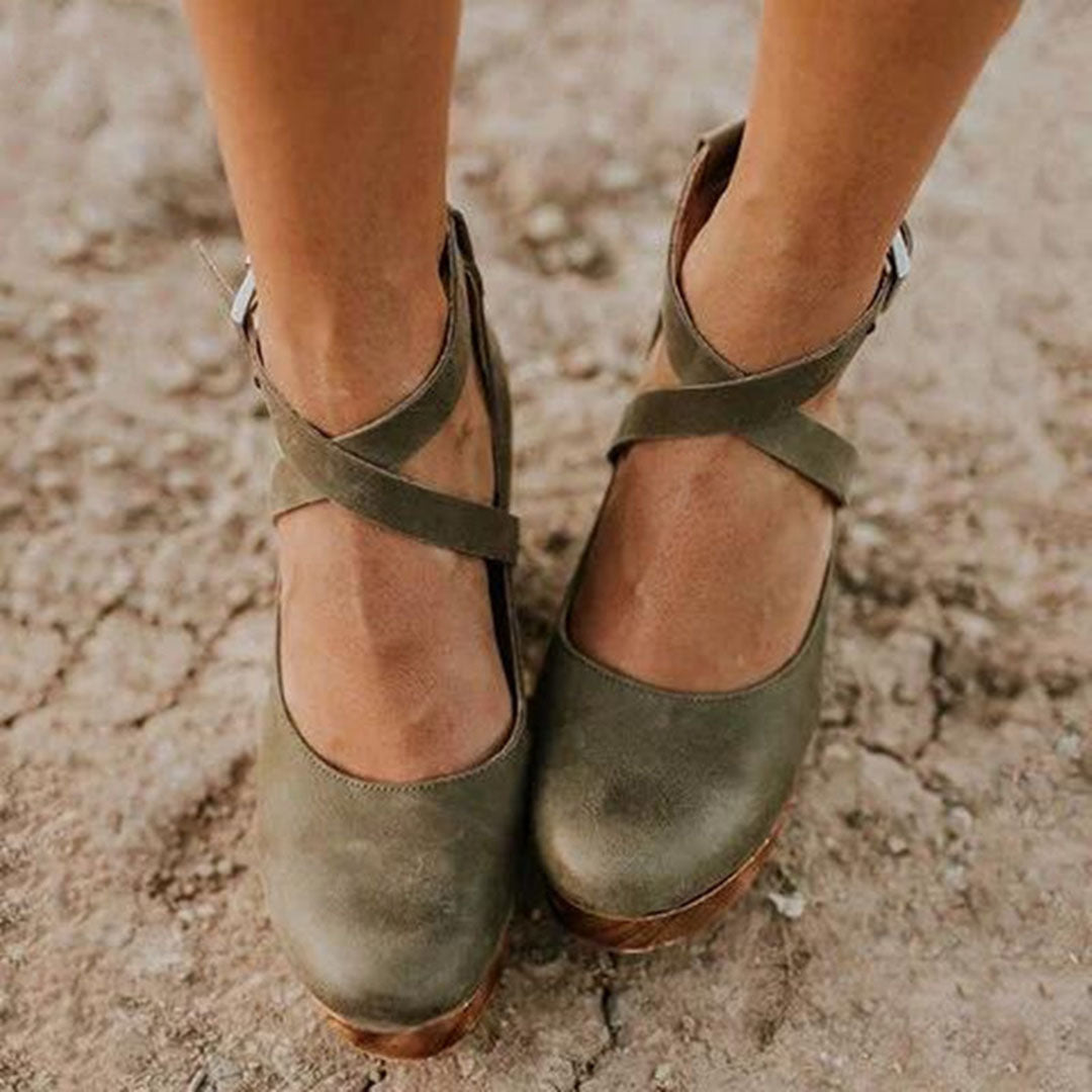 Women's Women Elegant Closed Toe Wedge Heels