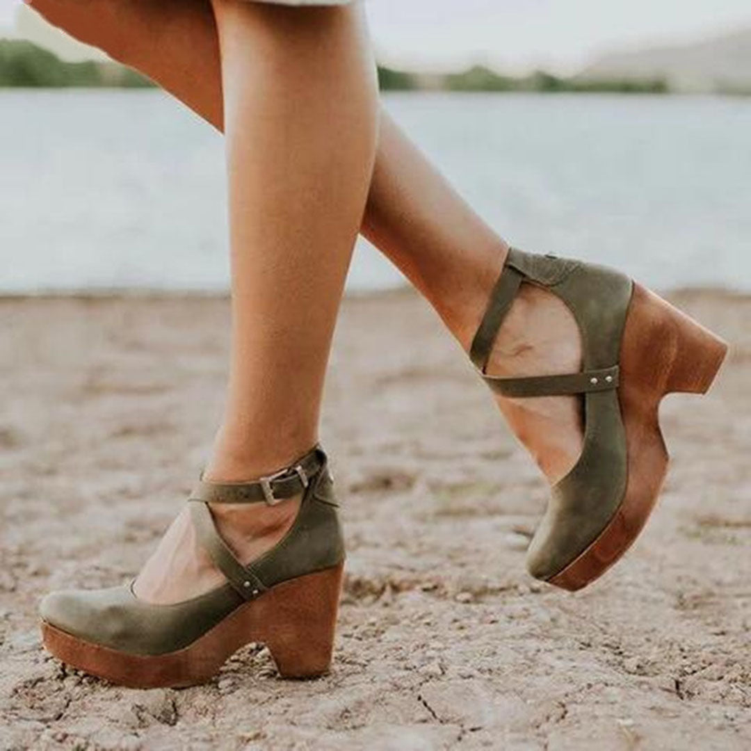 Women's Women Elegant Closed Toe Wedge Heels