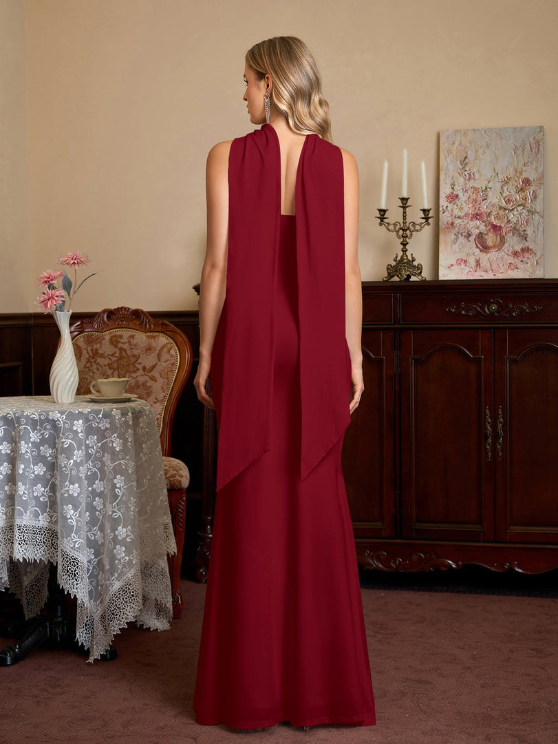 Hanging Neck Ribbon Backless Solid Tube Dress | Bridesmaid Dress