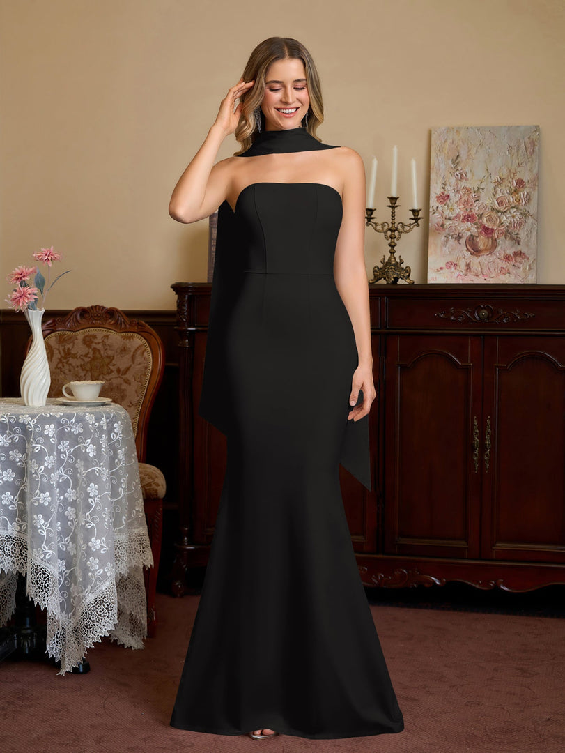 Hanging Neck Ribbon Backless Solid Tube Dress | Bridesmaid Dress