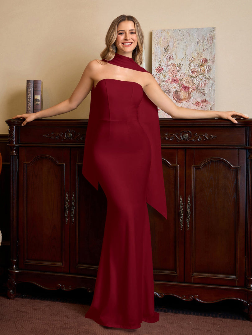Hanging Neck Ribbon Backless Solid Tube Dress | Bridesmaid Dress