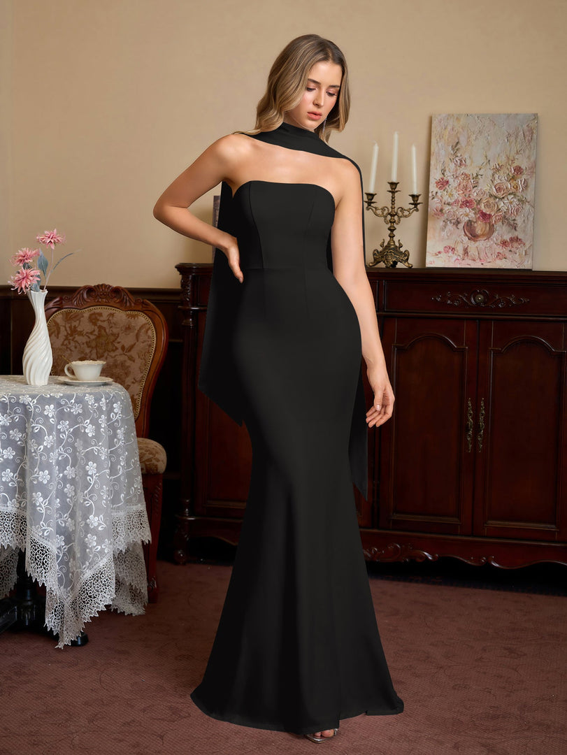 Hanging Neck Ribbon Backless Solid Tube Dress | Bridesmaid Dress