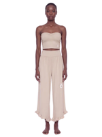 Load image into Gallery viewer, Rufina + Aurora Ruched Tube Top and Wide Leg Pants Yoga Matching Set
