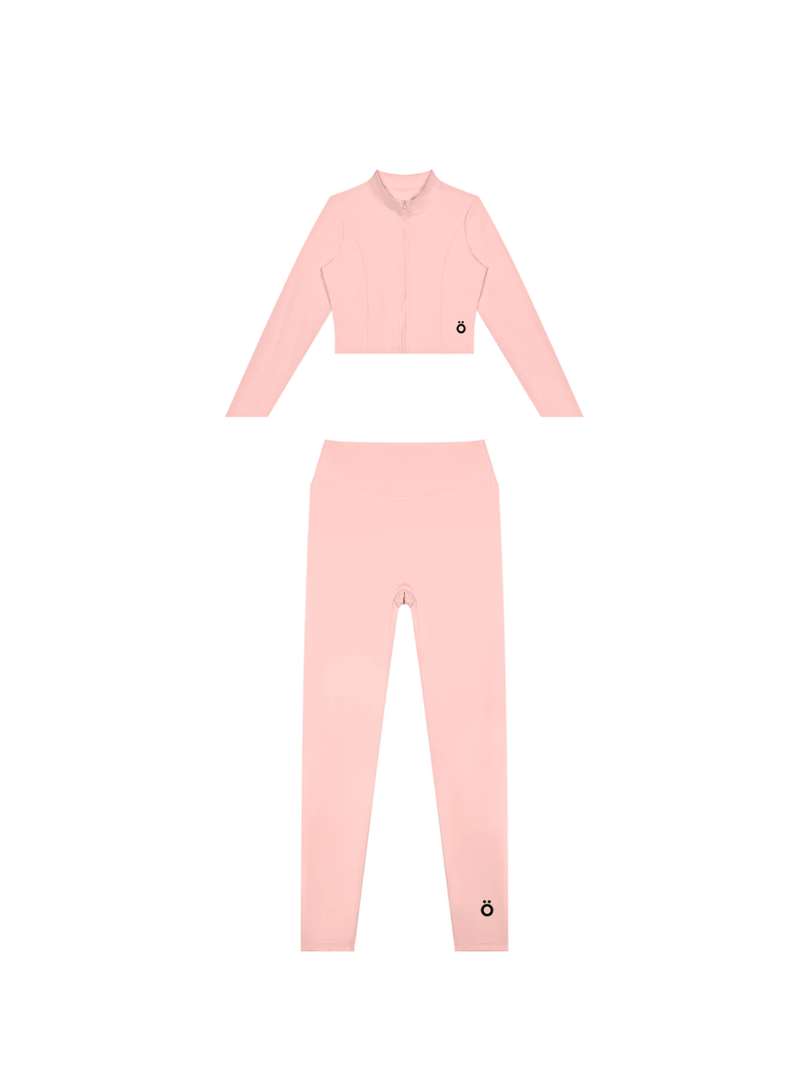 Arcadia + Honora Crop Jacket & High Waisted Leggings Matching Yoga Set.
