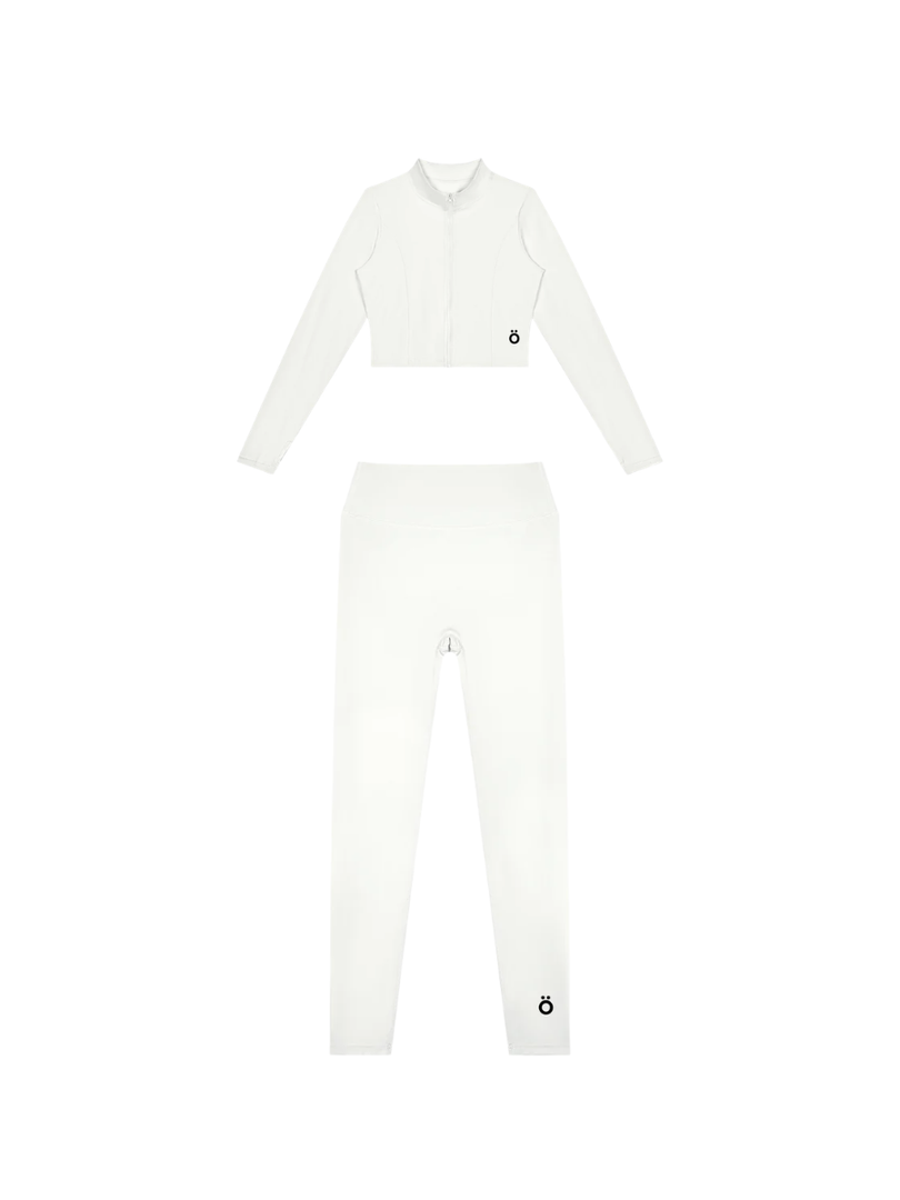 Arcadia + Honora Crop Jacket & High Waisted Leggings Matching Yoga Set.