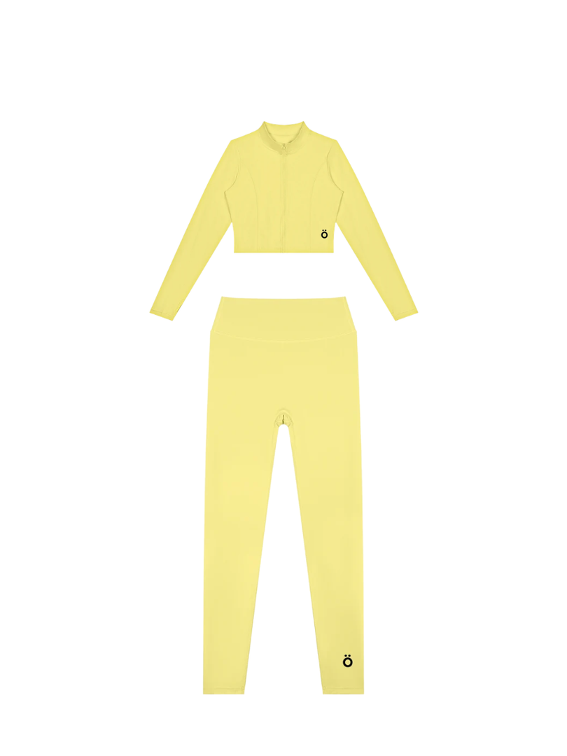Arcadia + Honora Crop Jacket & High Waisted Leggings Matching Yoga Set.
