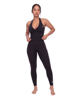 Load image into Gallery viewer, Albina + Honora Ruched Top &amp; High Waisted Matching Yoga Set - In Black
