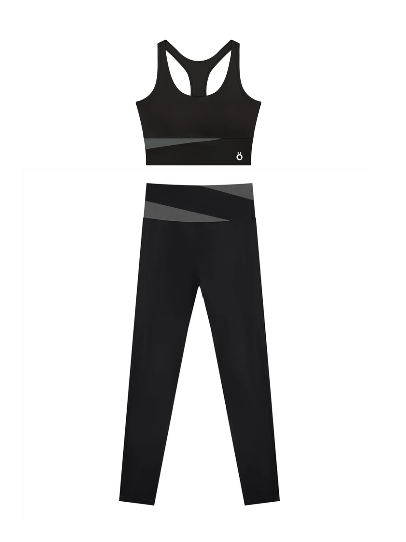 Octavia + Juno Block Yoga Matching Set - In Black