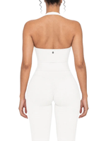 Load image into Gallery viewer, Albina Ruched Halter Yoga Tank Top
