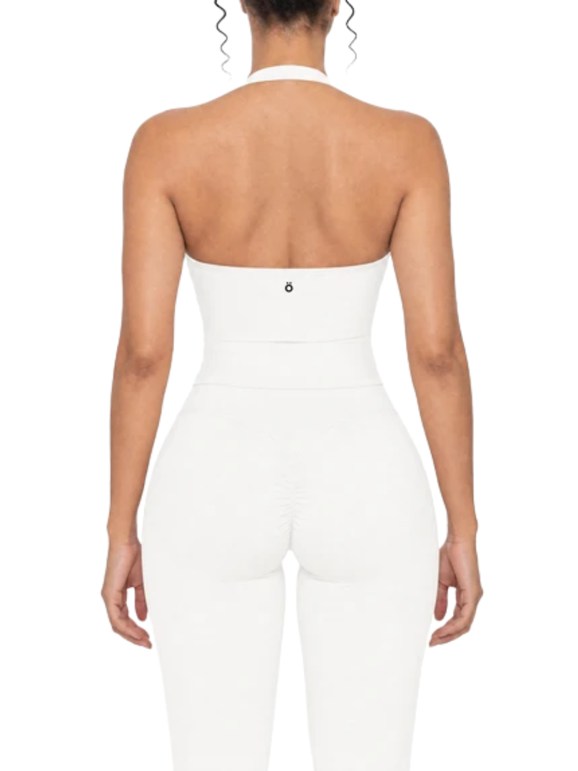 Albina Ruched Halter Yoga Tank Top