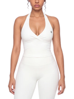 Load image into Gallery viewer, Albina Ruched Halter Yoga Tank Top
