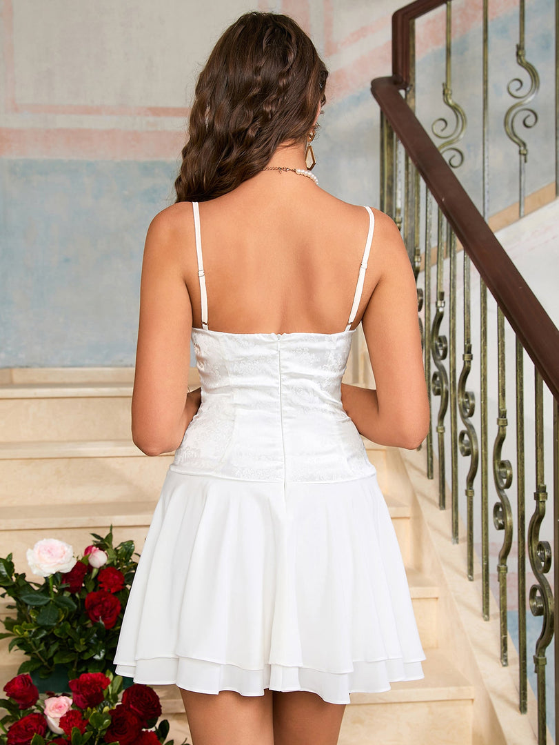 Jacquard Backless Cami Dress | Vacation Dress