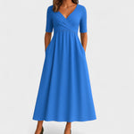 Load image into Gallery viewer, Women's Black Semi Formal Dress a Line Wrap Style
