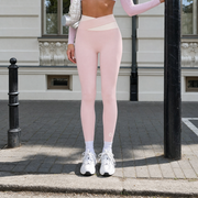 Juno Block Yoga Leggings - In Apricot