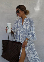Load image into Gallery viewer, Women's Boho Casual Maxi Dress Floral Print
