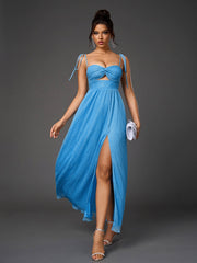 Lacing Strap Cut Out Glitter Maxi Dress | Prom Dress, Formal Dress
