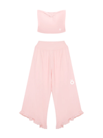 Load image into Gallery viewer, Rufina + Aurora Ruched Tube Top and Wide Leg Pants Yoga Matching Set

