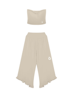 Load image into Gallery viewer, Rufina + Aurora Ruched Tube Top and Wide Leg Pants Yoga Matching Set
