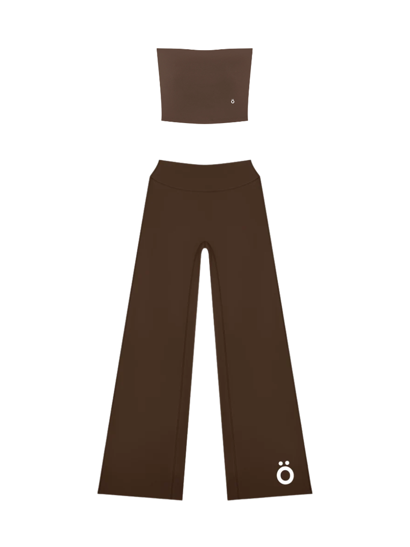 Aelia + Cornelia Cropped Tube and High Rise Pants Yoga Matching Set