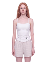 Load image into Gallery viewer, Nona Ruched Yoga Tank Top - In White
