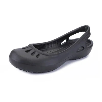 Women's Sandals Waterproof Jelly Flat Cut-Out Slide Design