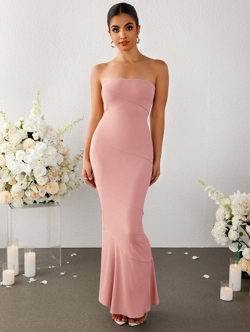Mermaid Bodycon Maxi Tube Dress | Bridesmaid Dress