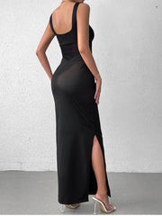 Mesh Patchwork Backless See Through Bodycon Dress | Cocktail Dress, Homecoming Dress