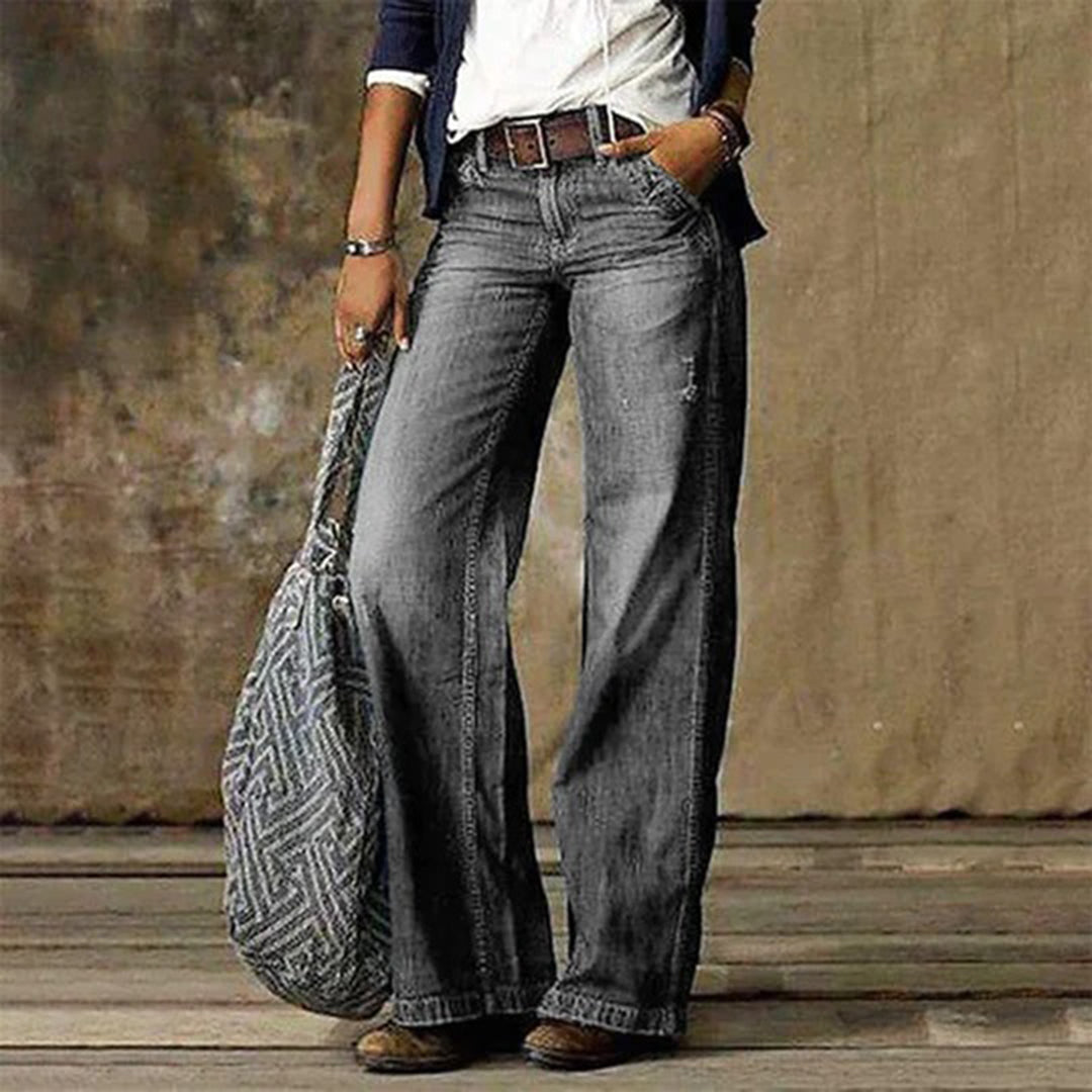 Women's High-Waisted Wide-Leg Jeans