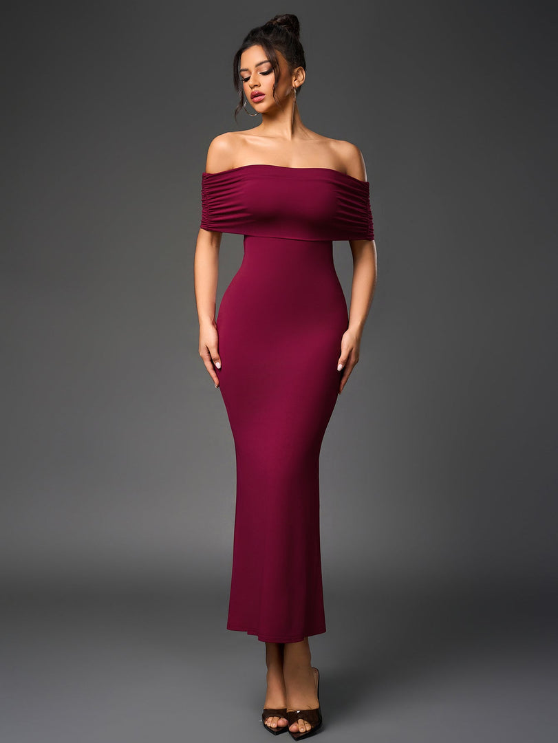 Off Shoulder Cut Out Back Ruched Bodycon Dress | Homecoming Dress, Cocktail Dress