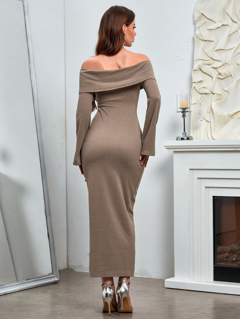 Off Shoulder Flounce Sleeve Mermaid Dress | Prom Dress