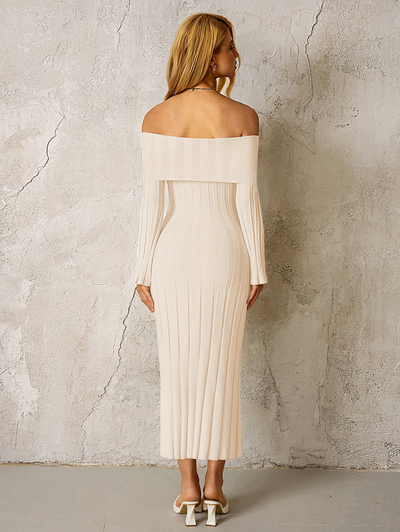 Off Shoulder Knitted Bodycon Dress | Homecoming Dress, Cocktail Dress