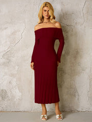 Off Shoulder Knitted Bodycon Dress | Homecoming Dress, Cocktail Dress