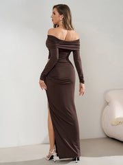 Off Shoulder Ruched Cut Out Waist Bodycon Dress | Homecoming Dress, Cocktail Dress