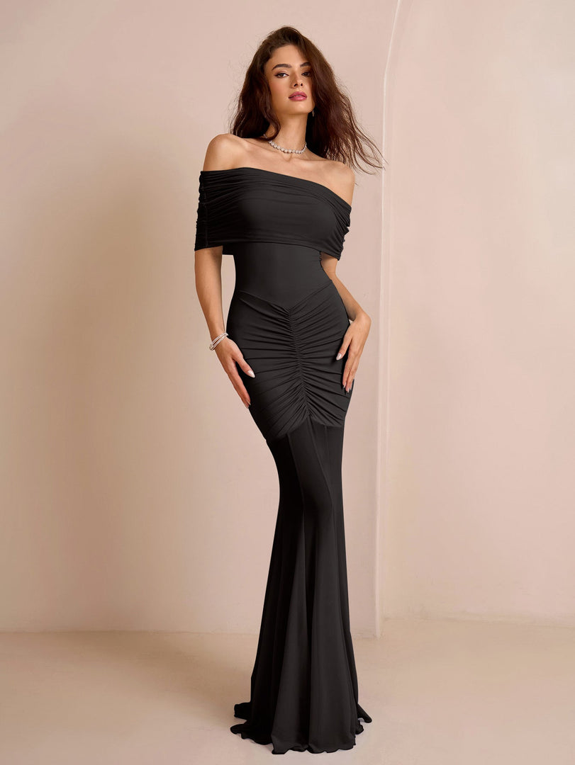 Off Shoulder Ruched Mesh Bodycon Dress | Cocktail Dress, Homecoming Dress